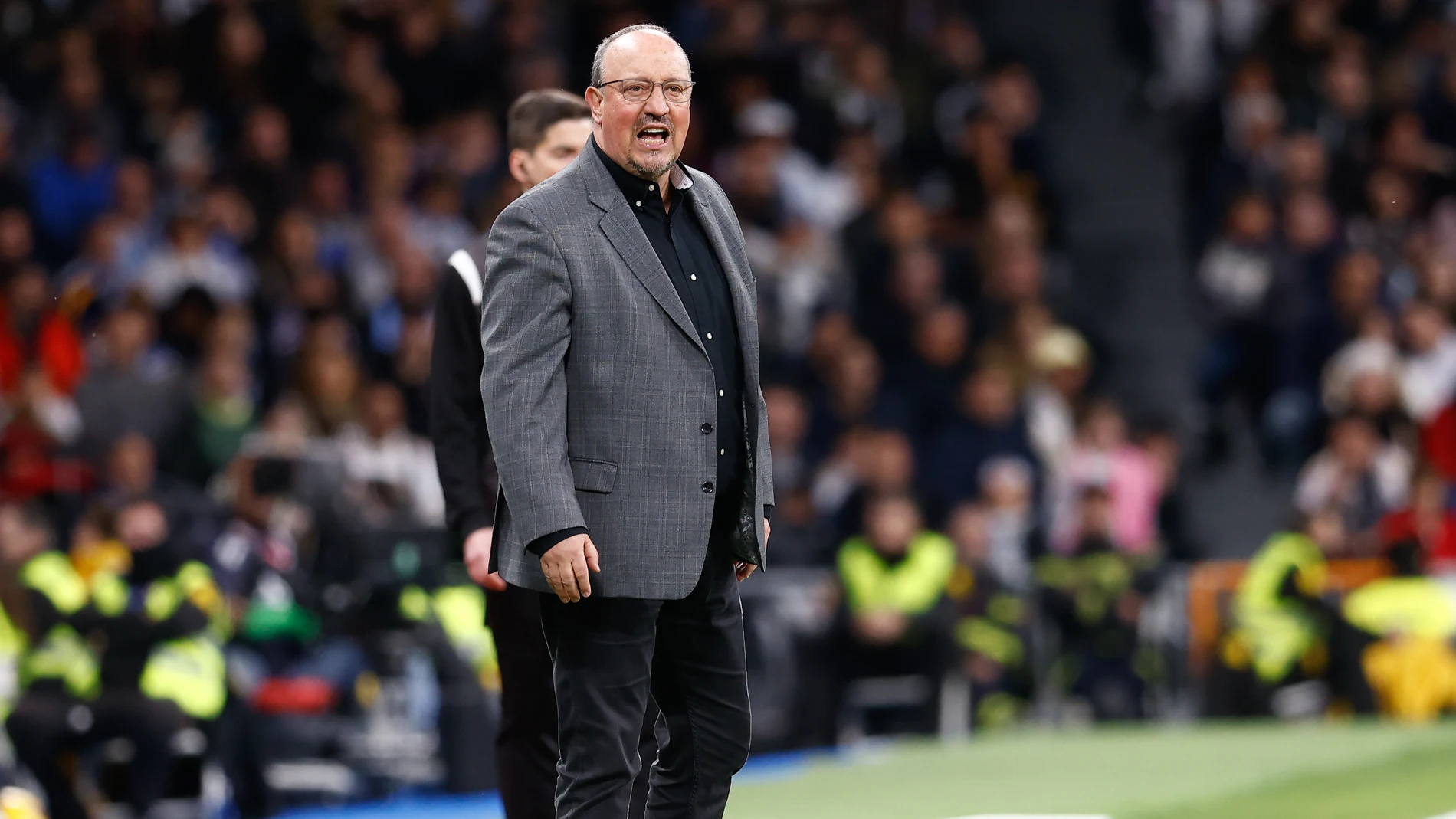 Rafael Benitez, head coach of Celta de Vigo, gestures during the Spanish League, LaLiga EA Sports, football match played between Real Madrid and RC Celta de Vigo at Santiago Bernabeu stadium on March 10, 2024, in Madrid, Spain. AFP7 10/03/2024 ONLY FOR USE IN SPAIN