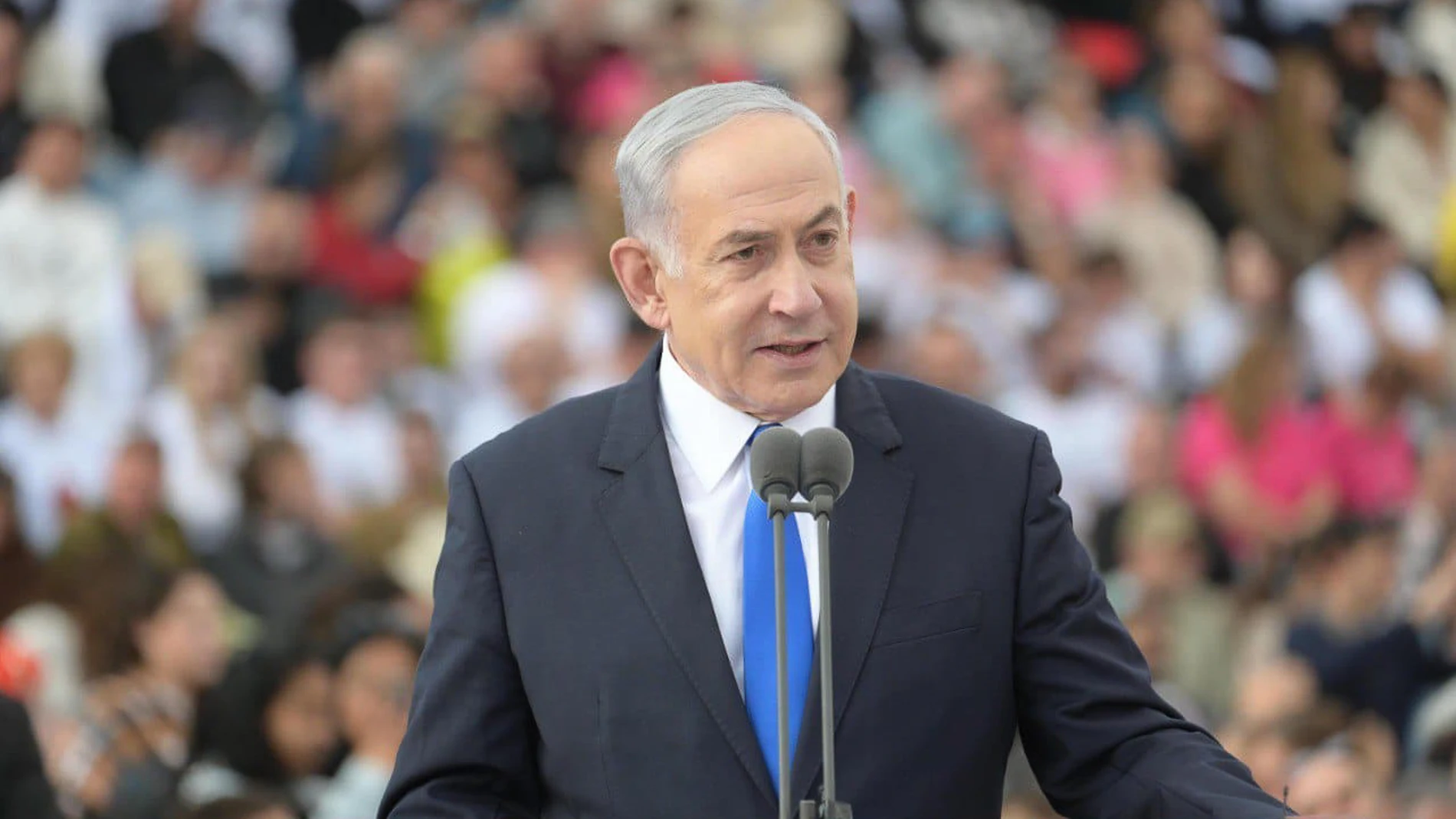 March 7, 2024, Mitzpe Ramon, Israel: Israeli Prime Minister BENJAMIN NETANYAHU, Minister of Defense Yoav Gallant and IDF Chief of the General Staff, Lieutenant General, Herzi Halevi partake in the IDF Combat Officers Course graduation ceremony at IDF Training Base #1. 07/03/2024