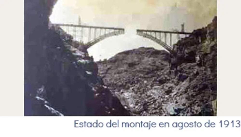 Estado del montaje en agosto de 1913