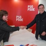 Besteiro, hoy, registrando su precandidatura. 