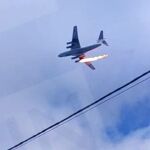 Momento en que el avión se incendia en Rusia
