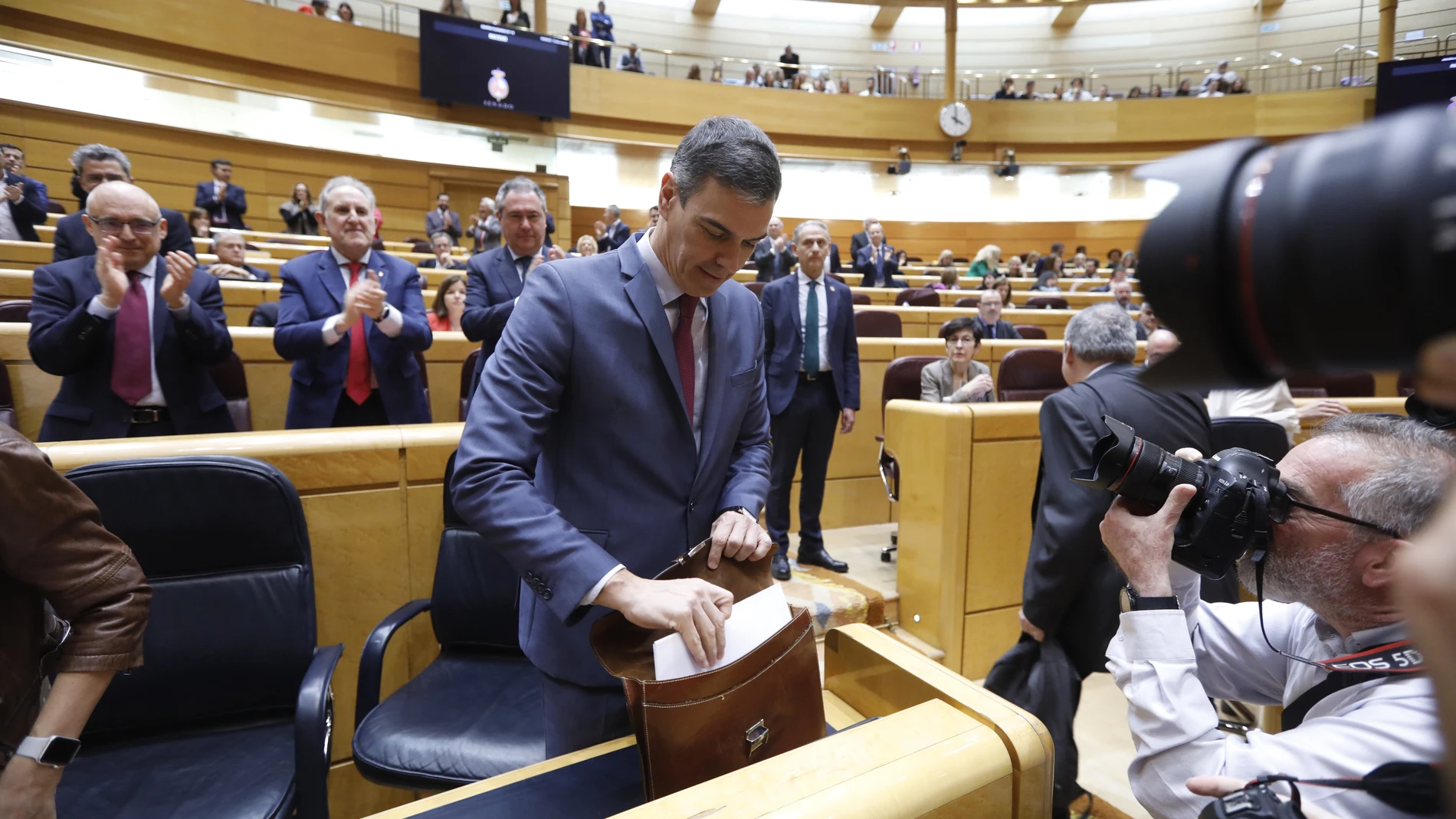 Sesion de control al Gobierno en el Senado. El presidente del Gobierno, Pedro Sanchez. © Jesús G. Feria.