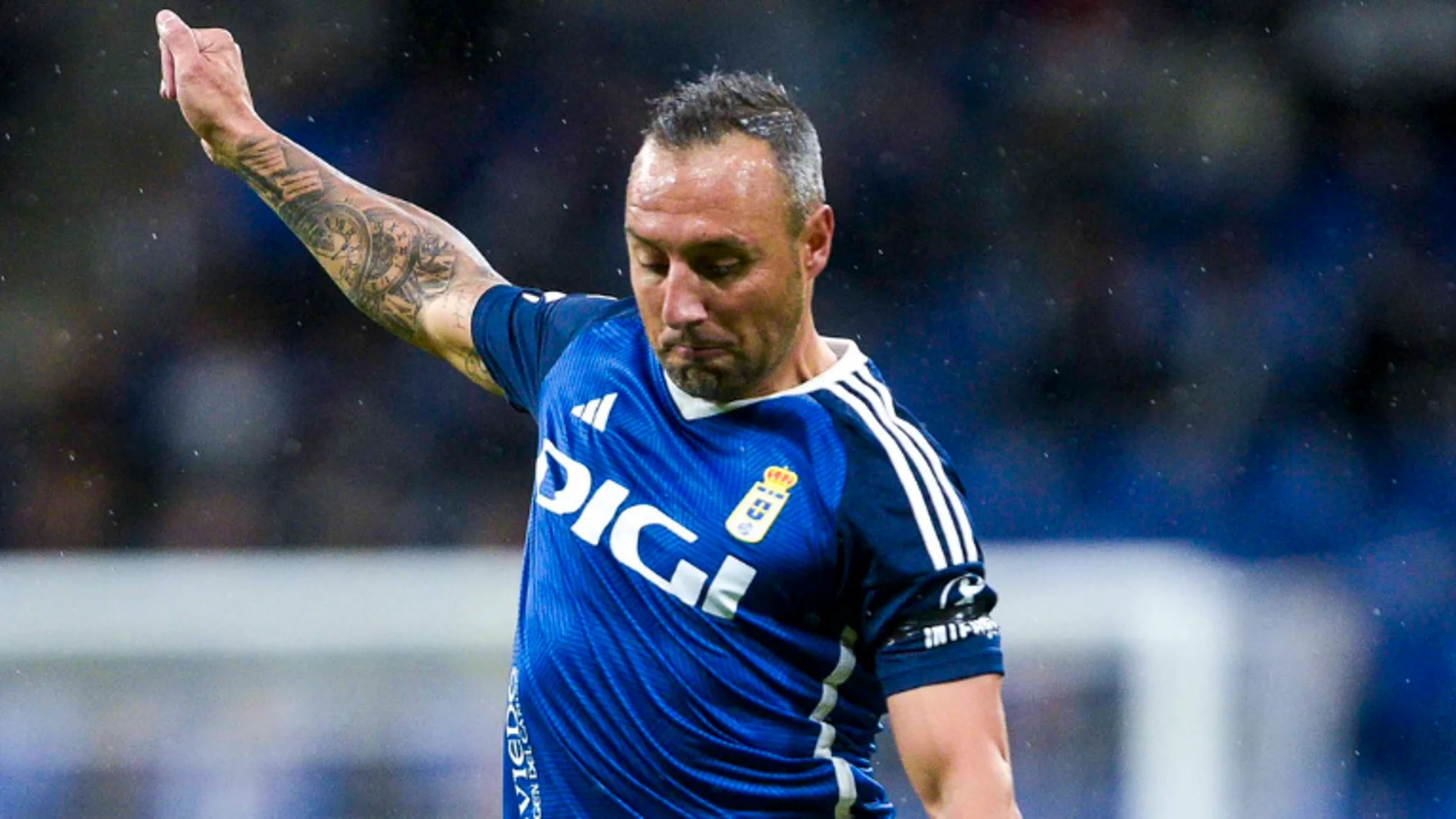 Santi Cazorla con el Real Oviedo