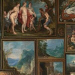 Detalle de La Vista y el Olfato. Hendrick van Balen, Jan Brueghel el Joven, Frans Francken II, Sebastian Vrancx y otros