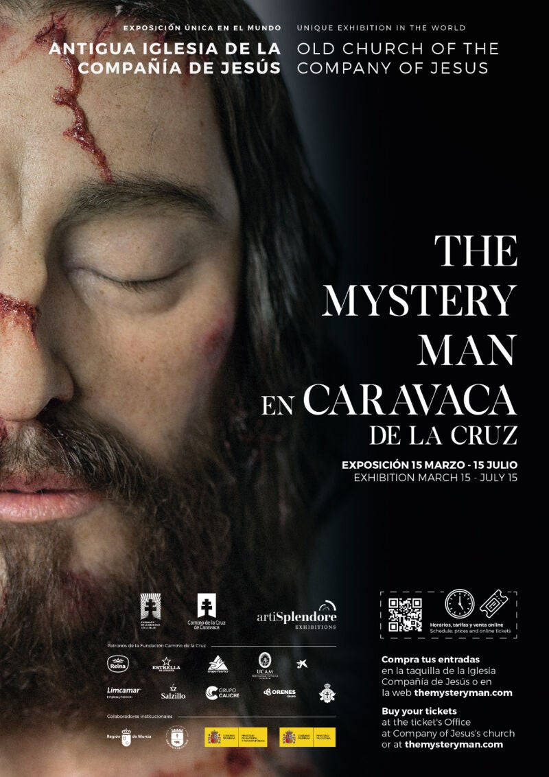 Cartel de la exposición "The Mystery Man" en Caravaca