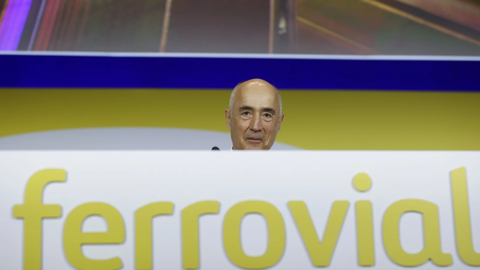 EL presidente de Ferrovial, Rafael del Pino, interviene en una junta la empresa en Madrid.