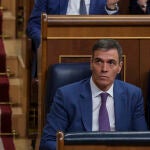 Pedro Sanchez en el Pleno del Congreso que vota la amnistia. David Jar