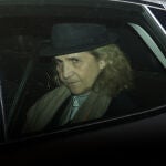La Infanta Elena a su llegada a Sanxenxo.