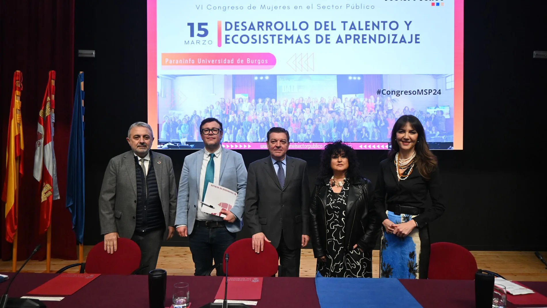 El consejero de la Presidencia, Luis Miguel González Gago, durante la inauguración del VI Congreso de la Asociación de Mujeres en el Sector Público