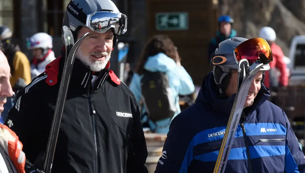 El Rey Felipe VI este sábado en la estación de esquí de Formigal
