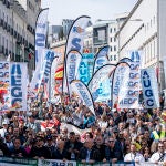 Guardias civiles y policías se manifiestan en Madrid por una jubilación digna