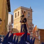 Imagen de Jesús Nazareno en la "Procesión de los Pasos", que tiene lugar en la mañana de Viernes Santo en Quintanar de la Orden (Toledo)