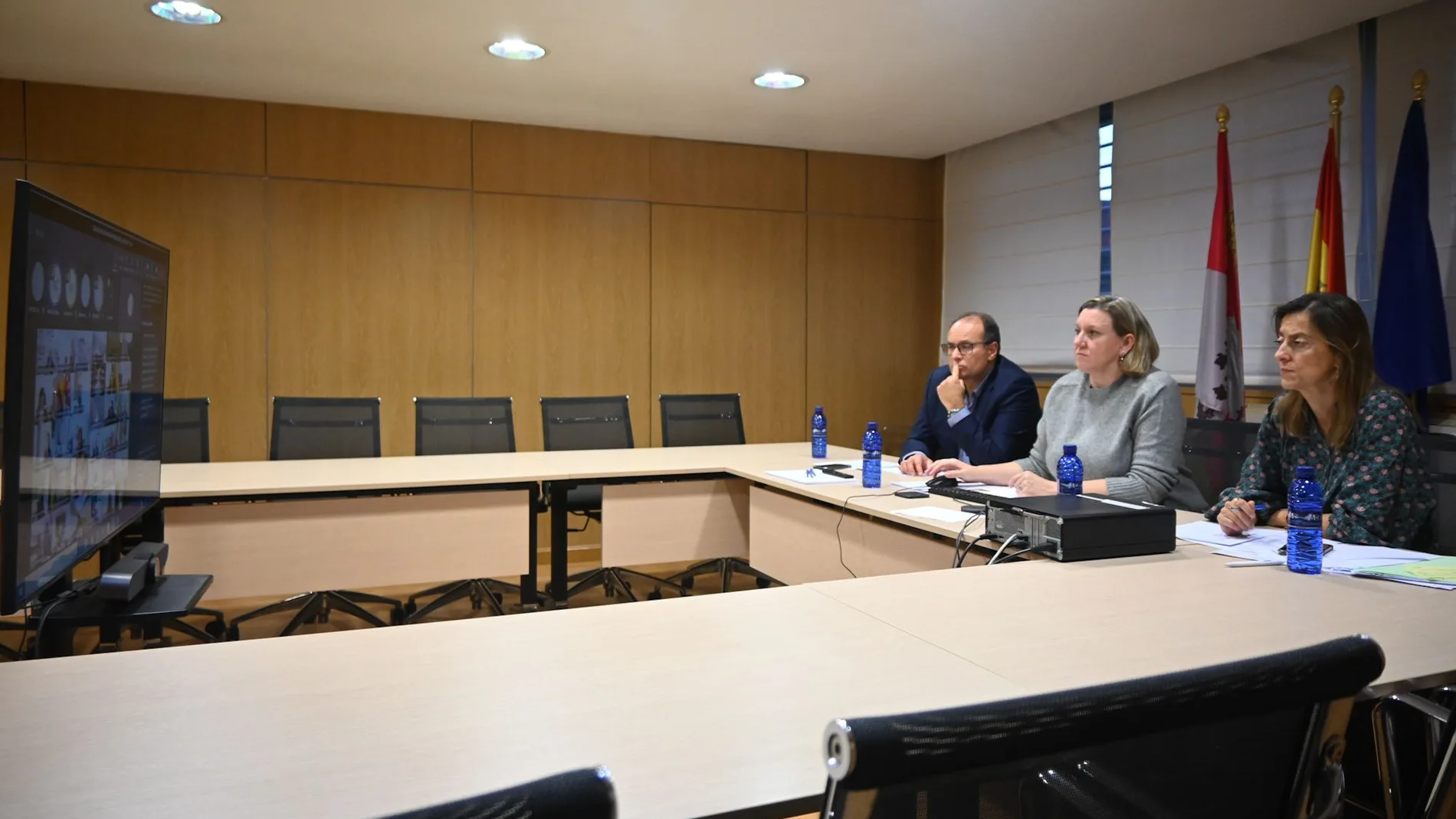 Isabel Blanco, durante última reunión telemática que mantuvo con el Gobierno por la crisis migratoria del pasado mes de octubre