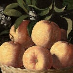 Detalle de "Bodegón con cidras, naranjas y rosa", de Zurbarán