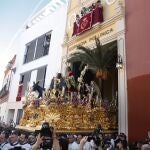 Salida de la cofradía de la Pollinica (Málaga)