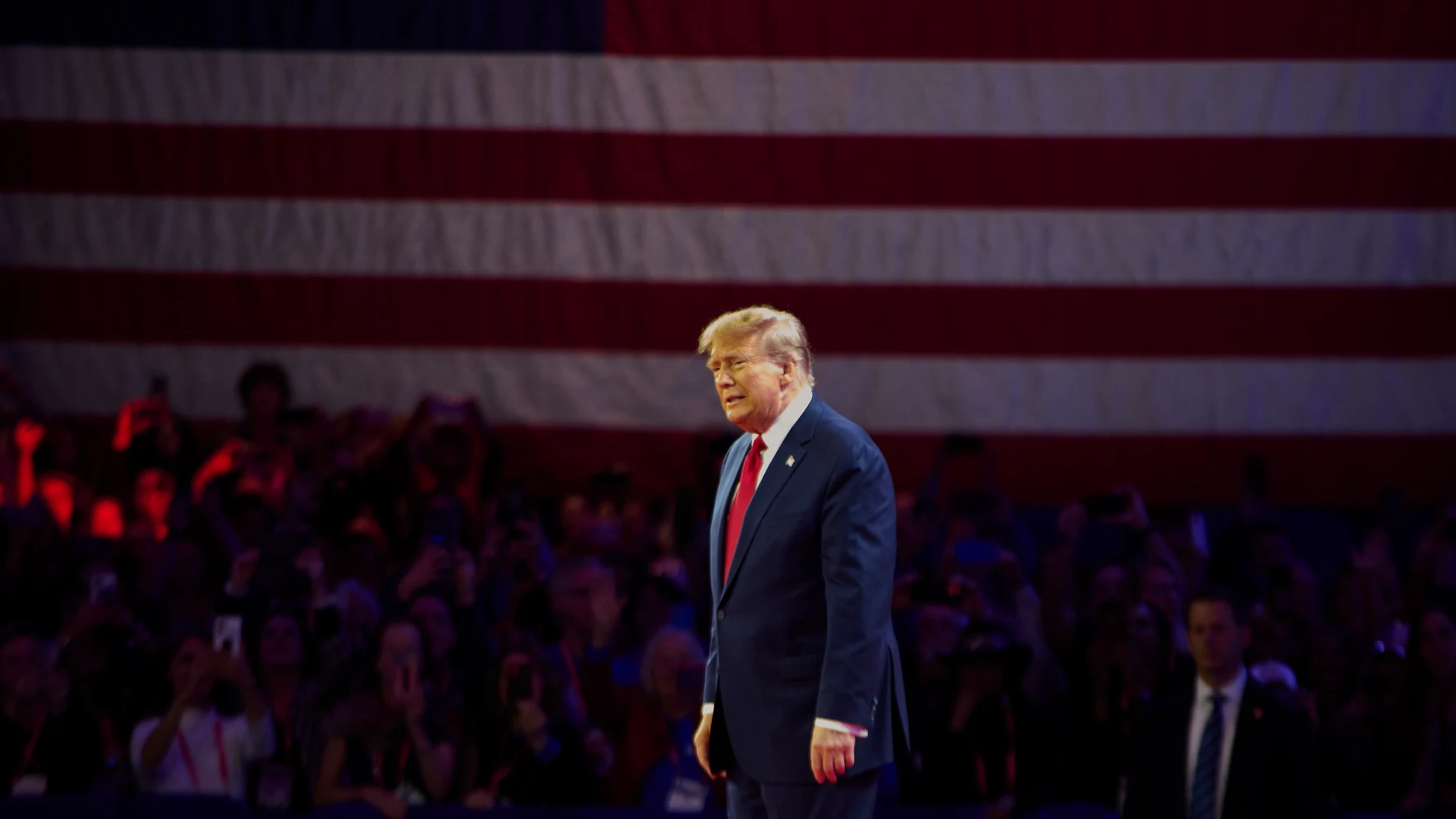 February 24, 2024, National Harbor, Maryland, United States: Former United States President DONALD J. TRUMP, 77, speaks at the 2024 Conservative Political Action Conference (CPAC) in National Harbor, Maryland, U.S., on Saturday, February 24, 2024. 24/02/2024