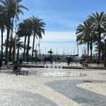 La nueva plaza peatonal de Alicante, que da a la Explanada, en una imagen de hoy.