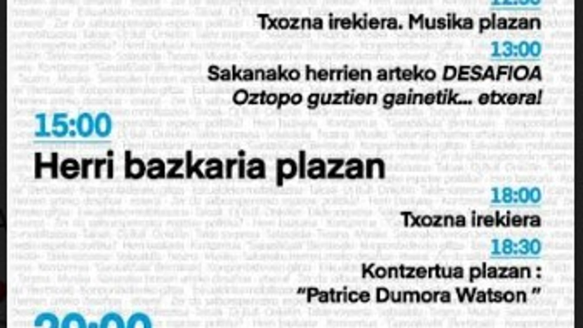 Cartel anunciador de los actos