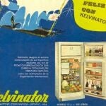 Anuncio de 1963 de la nevera de origen americano Kelvinator