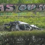Uno de los vehículos accidentados en la AP4