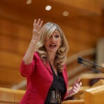 Yolanda Diaz en el Pleno del Senado.