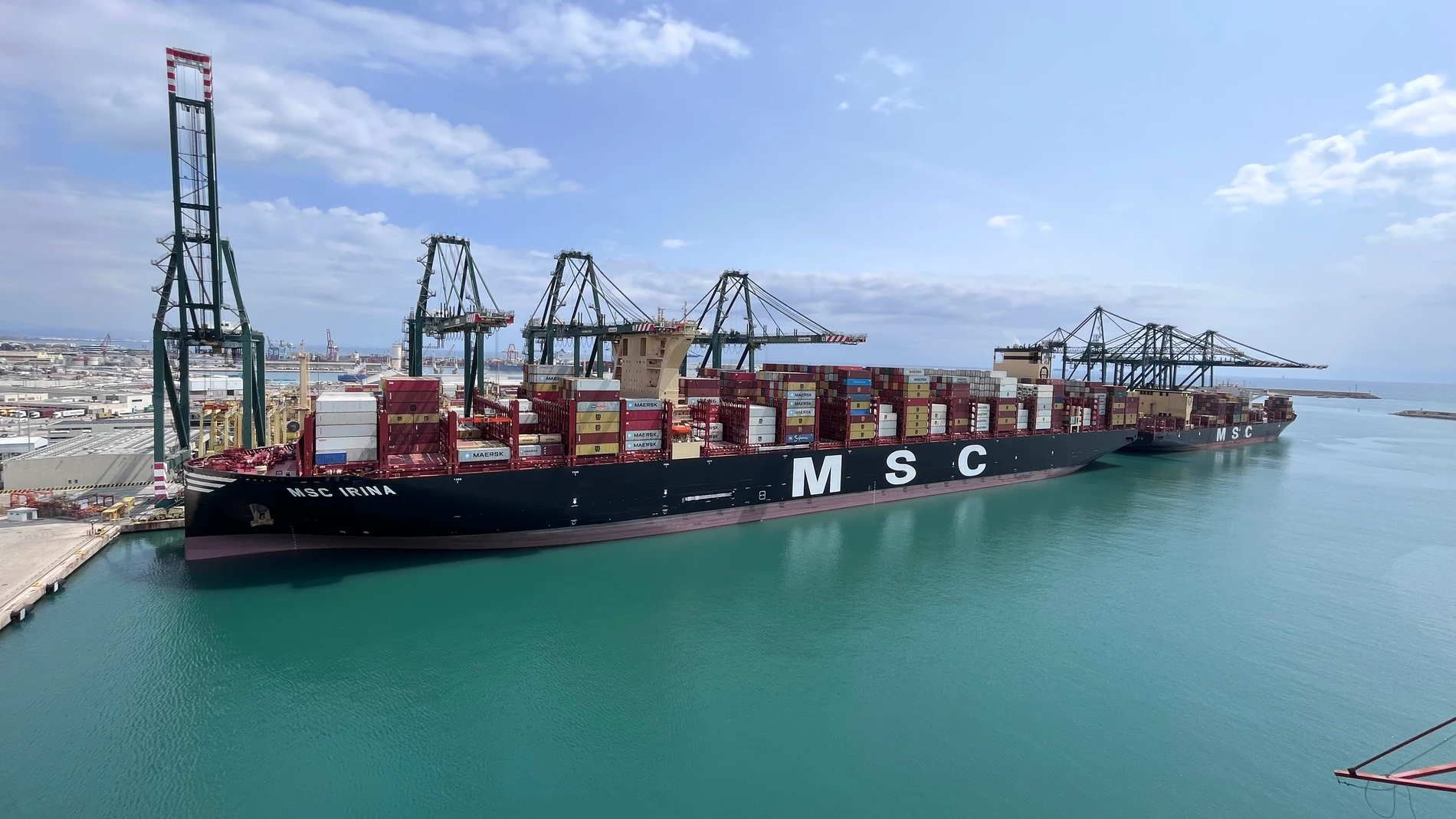 Imagen de un buque de carga en el Puerto de Valencia