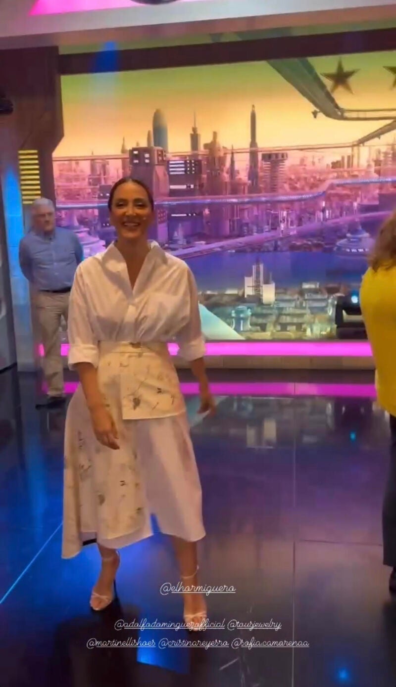 El look de Tamara Falcó en 'El Hormiguero'.