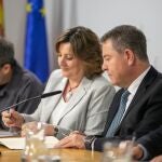 El presidente de C-LM, Emiliano García-Page, y la consejera de Economía, Empresas y Empleo, Patricia Franco, en una foto de archivo.