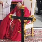 Pope Francis celebrates the Palm Sunday mass in St. Peter's Square at the Vatican, Sunday, March 24, 2024. 