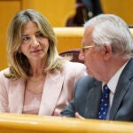 Alicia García y Javier Arenas en un pleno del Senado.