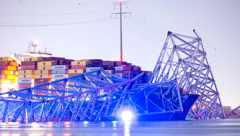 Baltimore bridge collapses after being hit by cargo ship