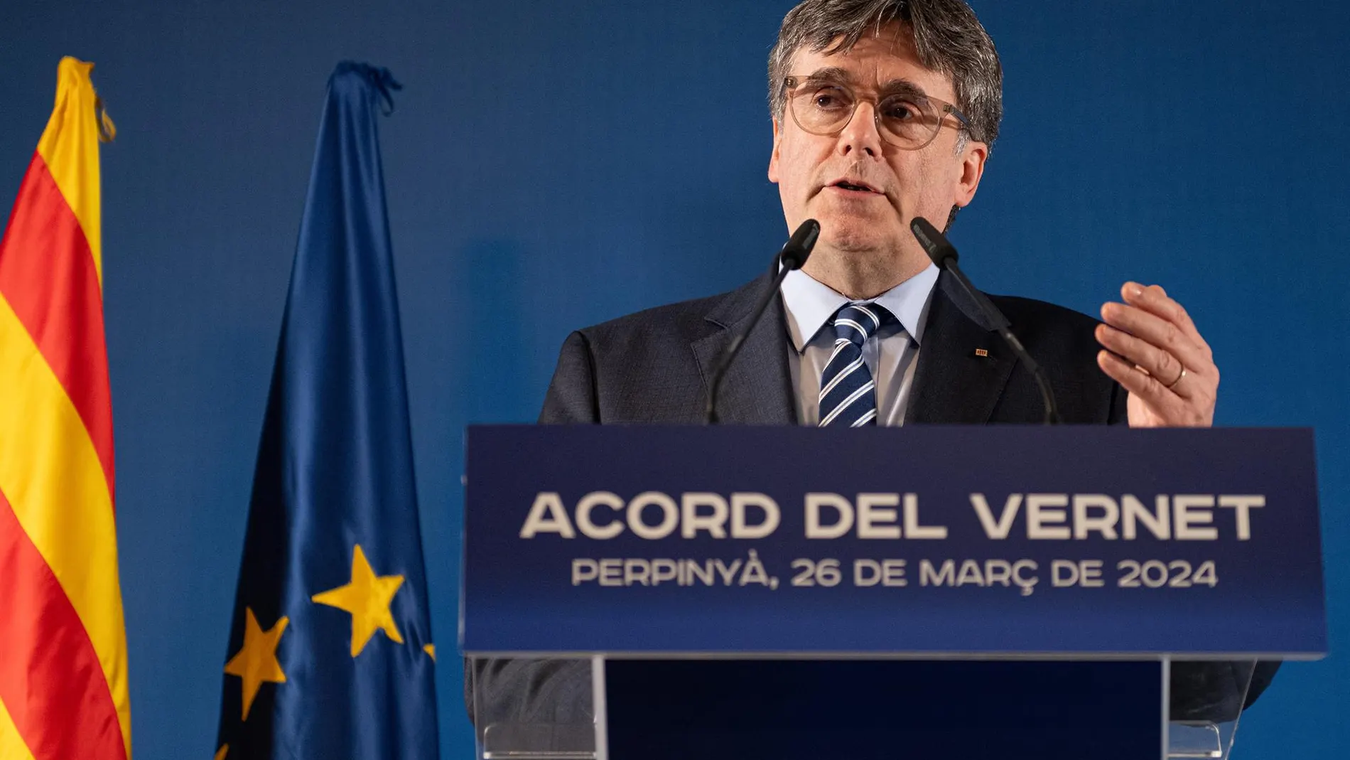 El candidato de Junts Plus, Carles Puigdemont