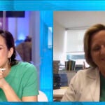 La presentadora Laura Izquierdo entrevistando a la doctora Isabel Izquierdo en CMM
