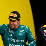 Fernando Alonso, junto a Adrian Newey