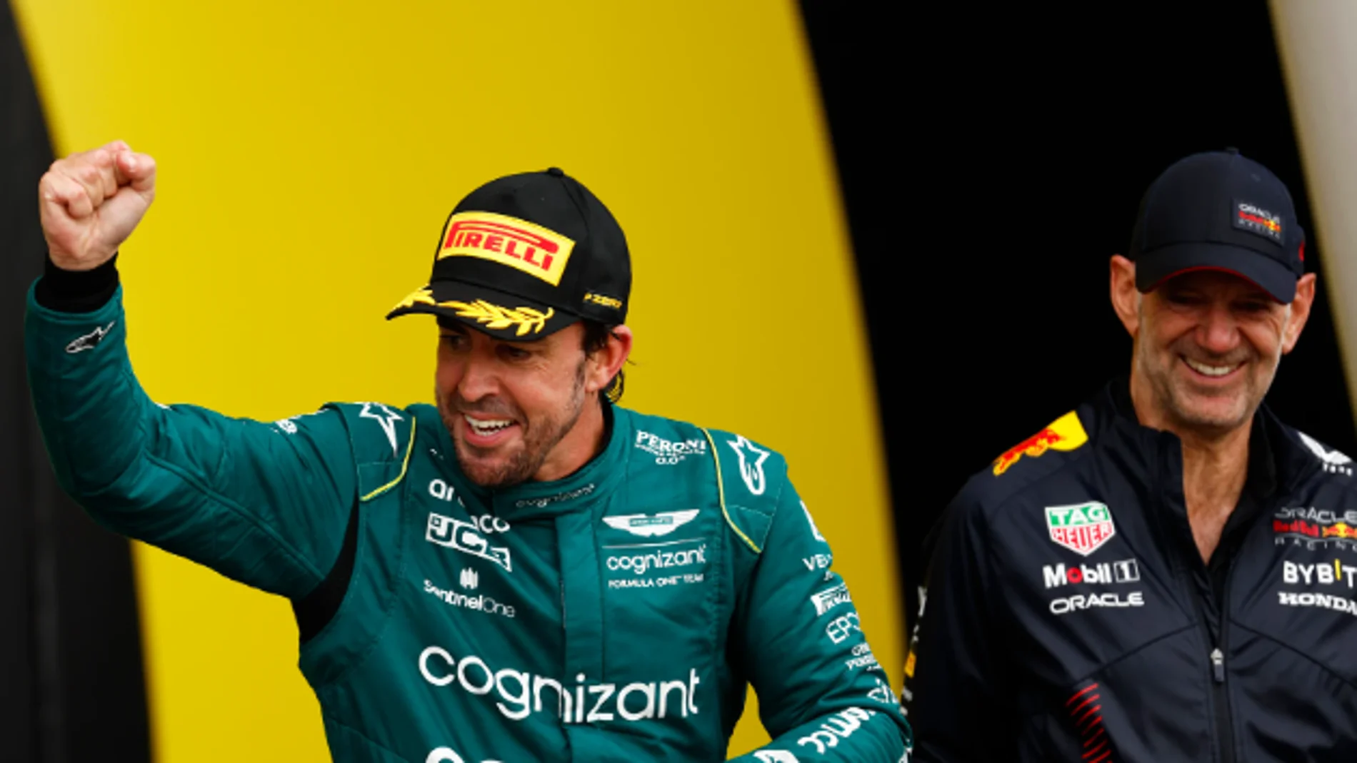 Fernando Alonso, junto a Adrian Newey
