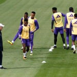 Entrenamiento del Real Madrid antes de su encuentro ante el Athletic Club de Bilbao