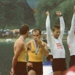 José María de Marco, en una entrega de medallas en 1989