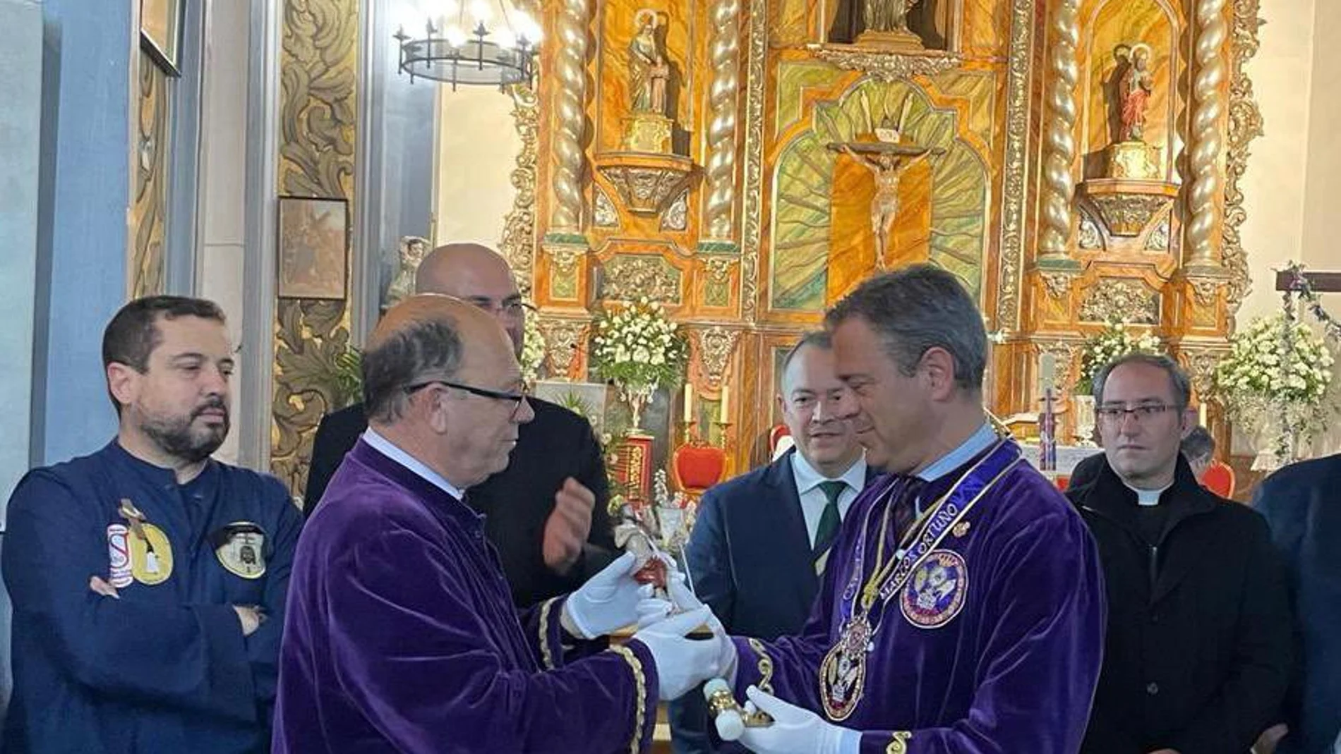 El consejero de Presidencia, Marcos Ortuño, esta mañana durante la celebración del acto