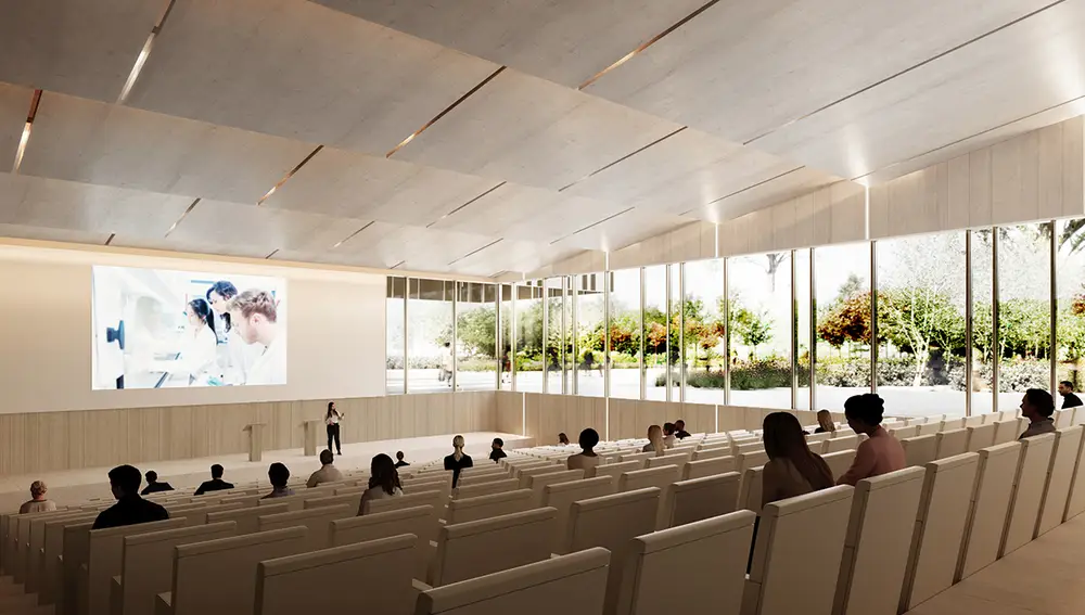 Salón de grados del Proyecto del Campus Biosanitario de la UCLM en Ciudad Real