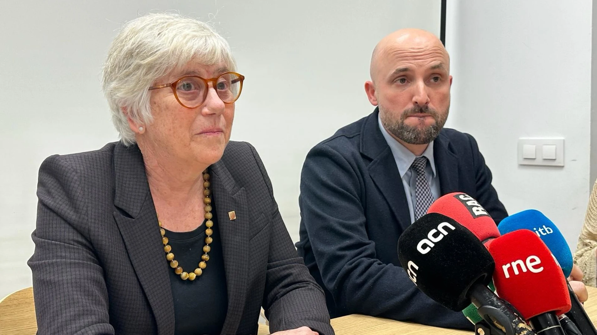 La exconsellera y eurodiputada de Junts Clara Ponsatí y el profesor y periodista Jordi Graupera EUROPA PRESS 15/03/2024