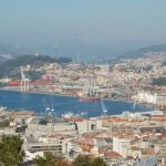 Imagen aérea de Vigo. 
