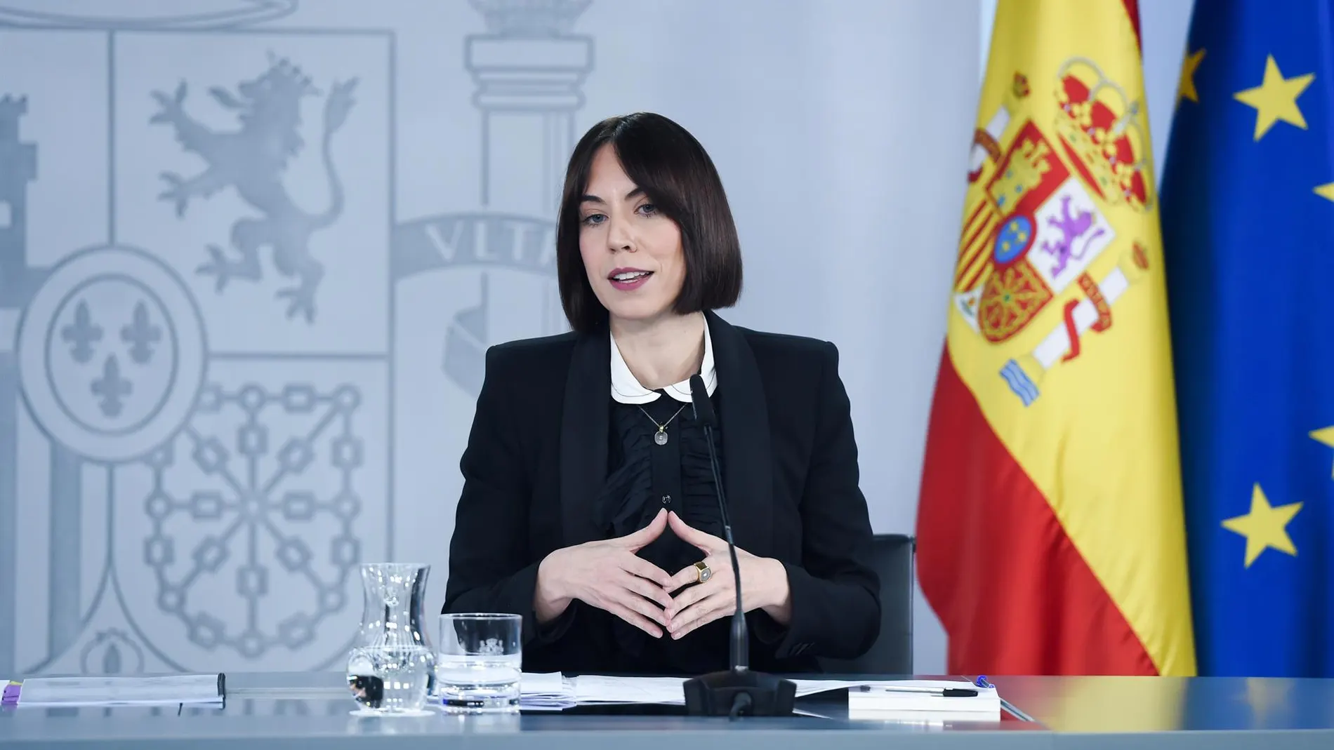 La ministra Morant este miércoles en rueda de prensa