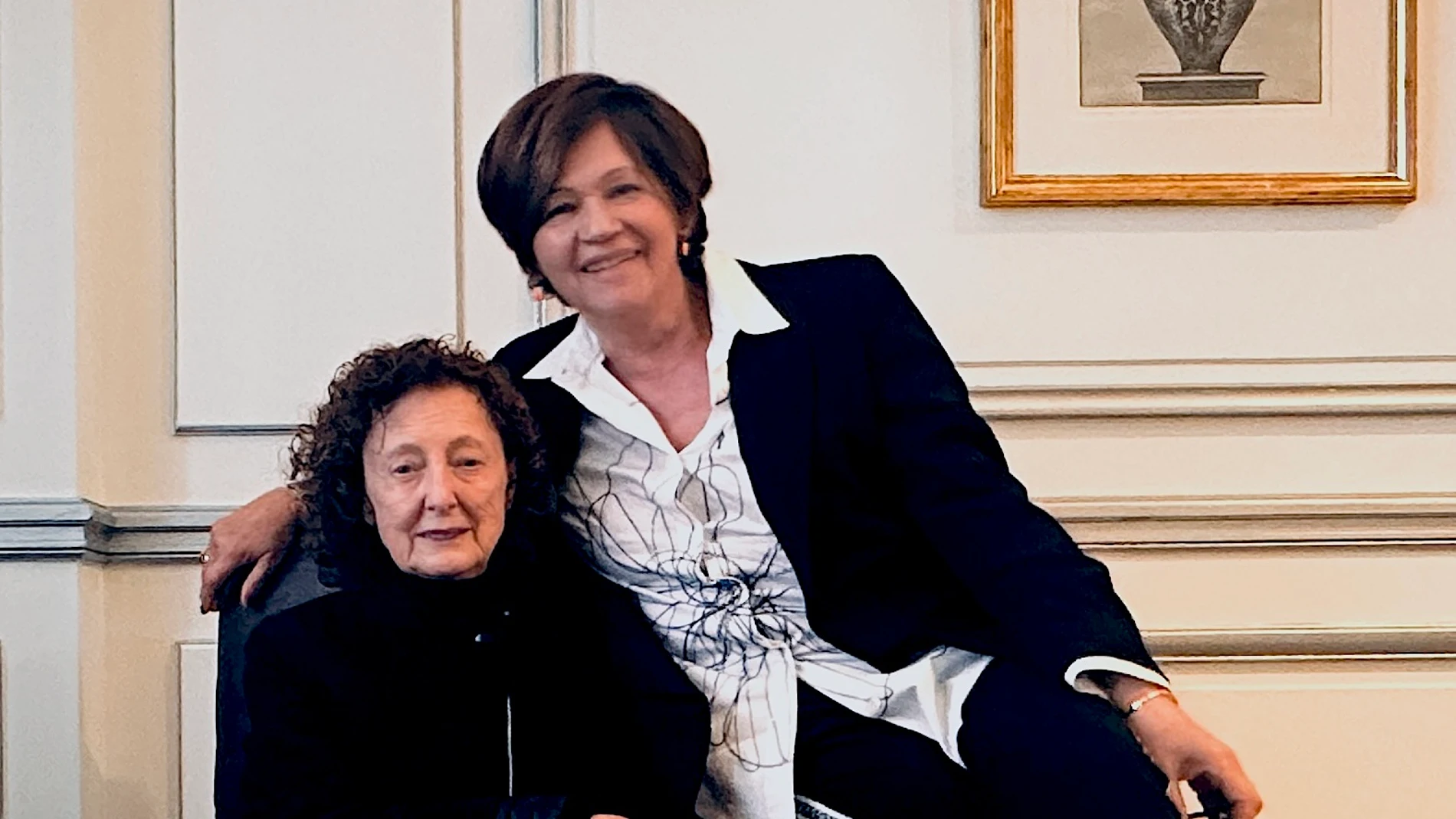 Con Rosina Gómez Baeza
