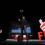 Jero García durante su intervención en el Foro Internacional del Deporte de Segovia