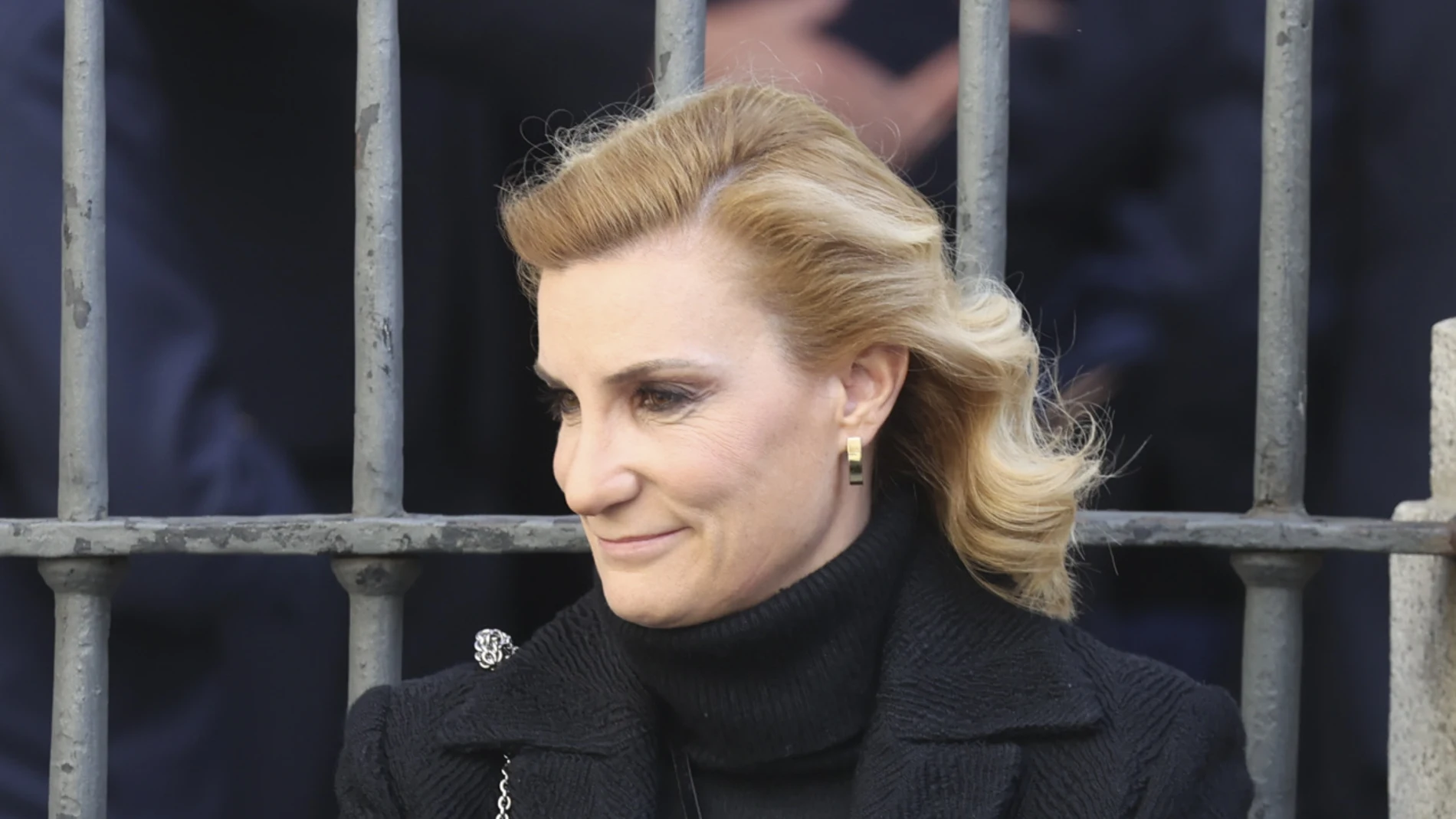 María Zurita en el funeral de Fernando Gómez-Acebo