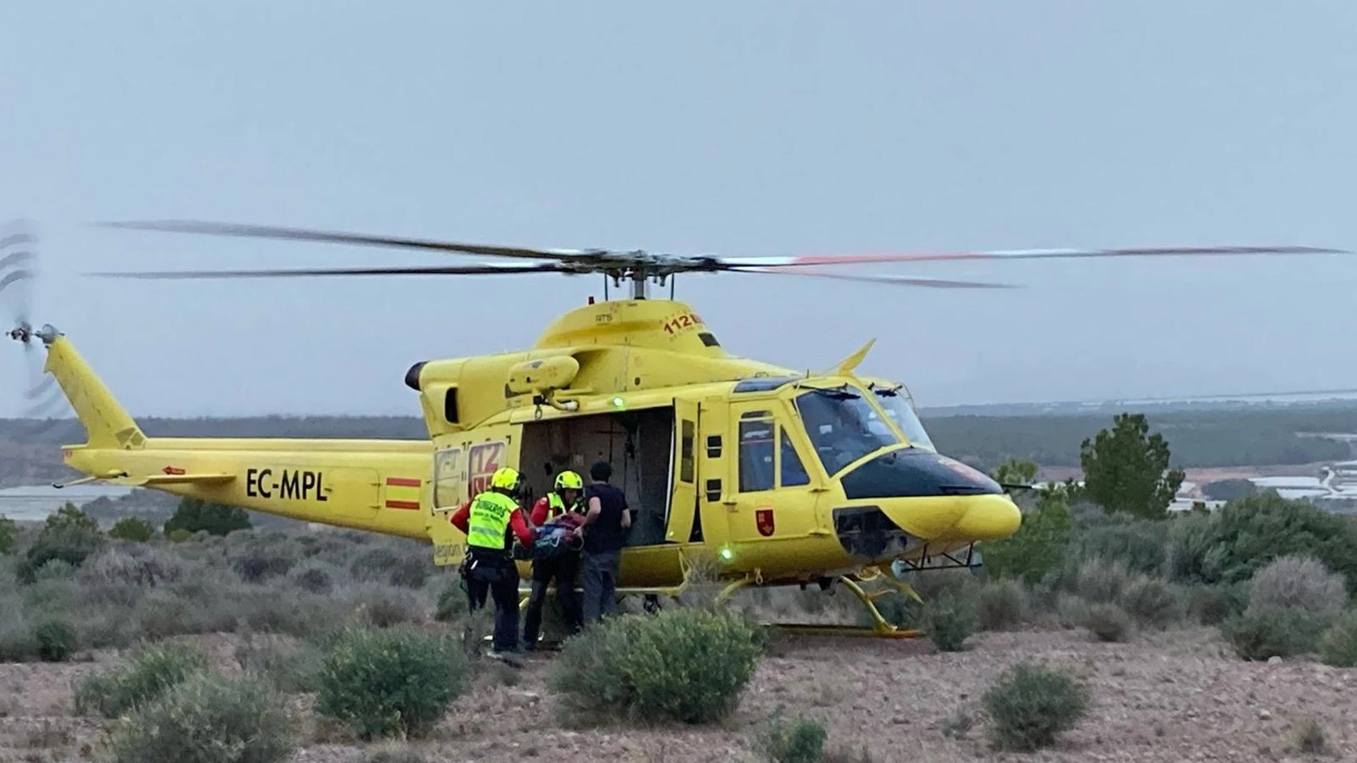Herido un hombre de 39 años mientras practicaba parapente en Aledo (Murcia)