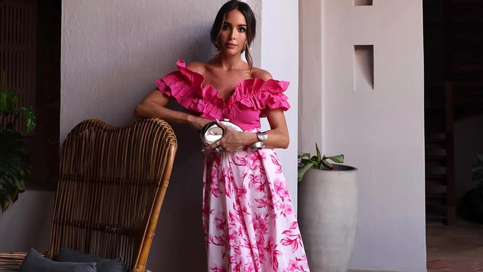 Rocío Osorno con look para la Feria de día.