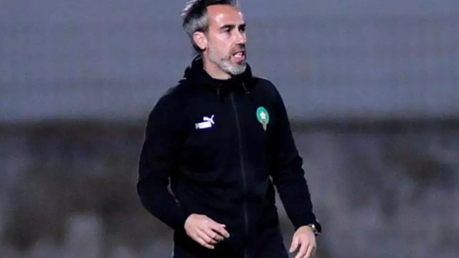 Jorge Vilda en el último partido de Marruecos