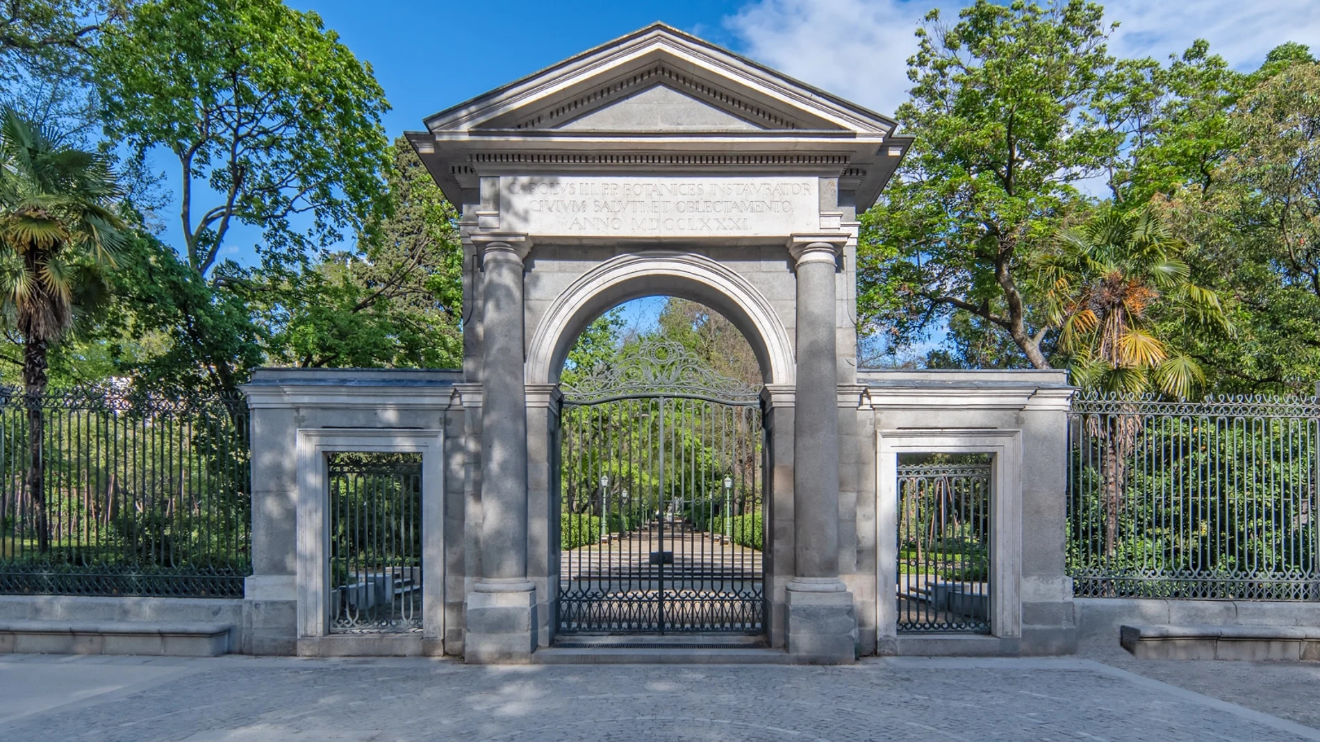 Puerta del Rey, acceso principal del Real Jardín Botánico de Madrid
