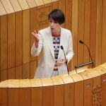 La nacionalista Ana Pontón durante su discurso de esta mañana. 